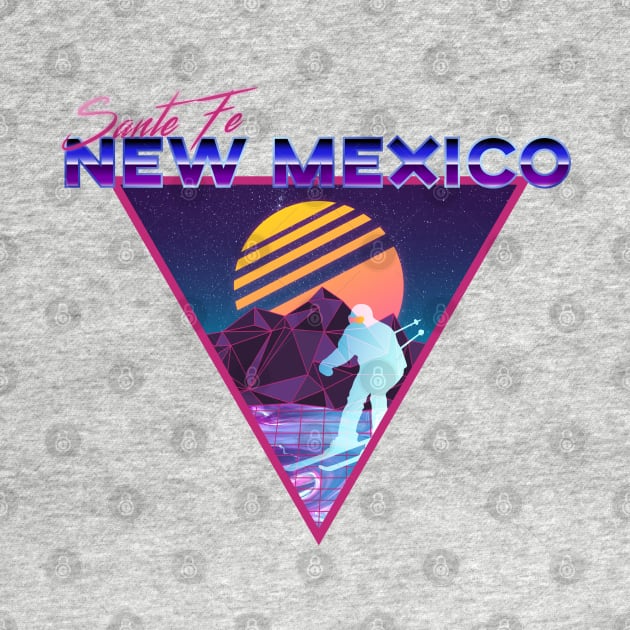 Retro Vaporwave Ski Mountain | Sante Fe New Mexico | Shirts, Stickers, and More! by KlehmInTime